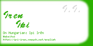 iren ipi business card